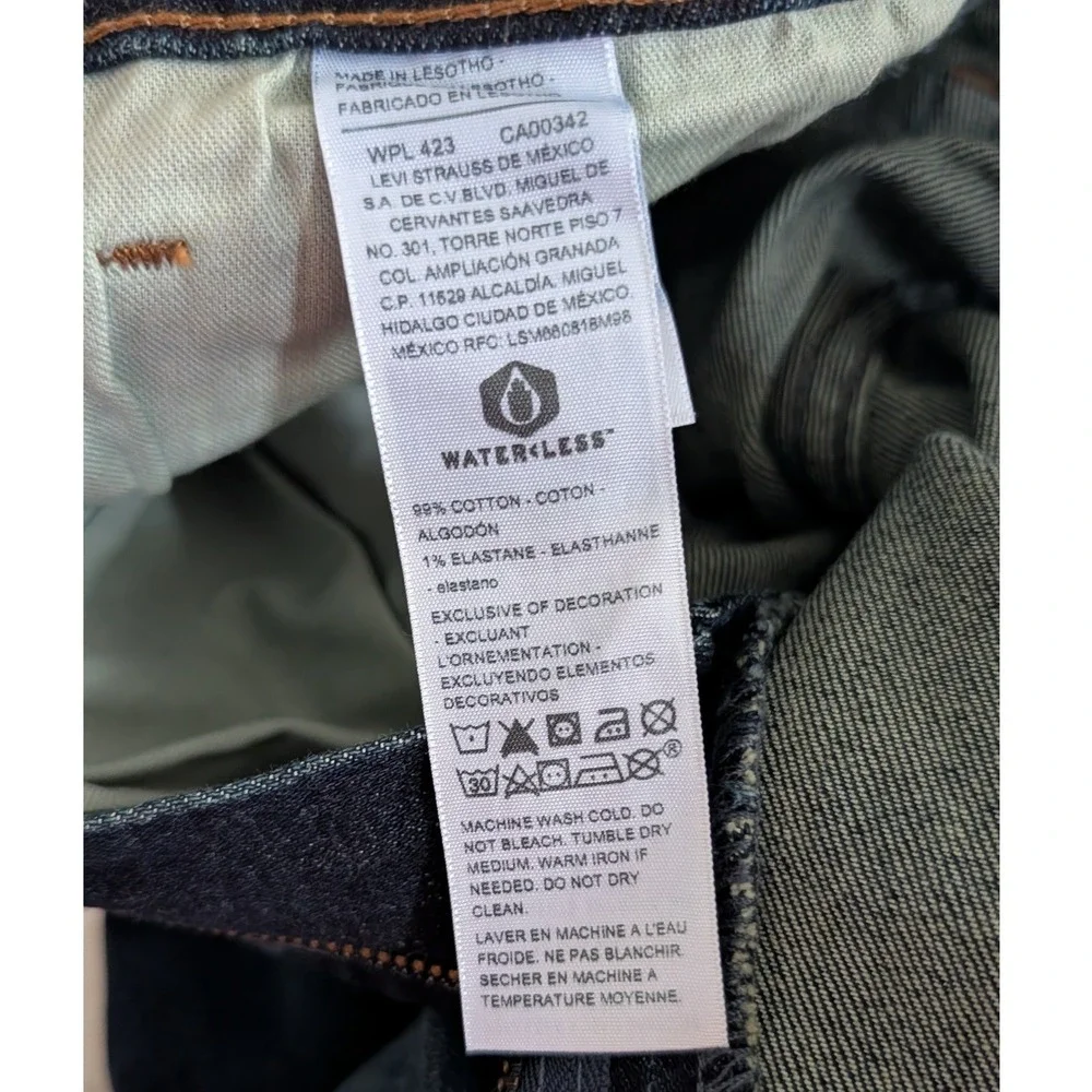 Levi Strauss Men's Athletic Fit Jeans Dark Wash 36x34 New NWT